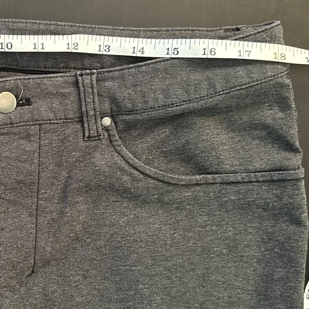 Men’s Lululemon ABC Pant Slim Tech Canvas 36x43 (TALL) Heathered Black - Picture 2 of 9